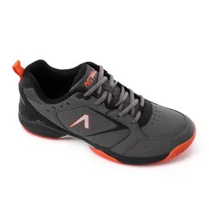 Activ Nubuck Lace Up Sneakers - Dark Grey & Orange