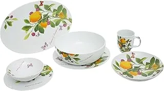 Oxford Code 12 Porcelain Dinner Set 32-Pieces, Lemon