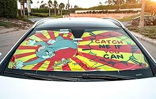 Tom & Jerry Printed Automotive Windshield Sun Shade Auto Sun Visor Heat Protection for Cars, Trucks & SUVs