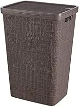 Curver Jute Laundry Basket, 58 Liter Capacity, Brown