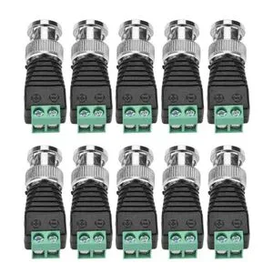 915 Generation 10Pcs Male Screw Terminal Connector, Green Coaxial BNC Male