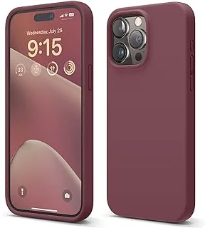 EZUK elago Liquid Silicone for iPhone 15 Pro MAX case cover Full Body Protection, Shockproof, Slim, Anti-Scratch Soft Microfiber Lining - Burgundy