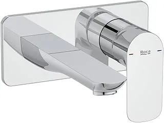 Roca Import A5A356EC00 Yakala Wall Mounted Basin Mixer, Silver