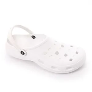 Activ Round Toe Cape Rubber Clogs - White