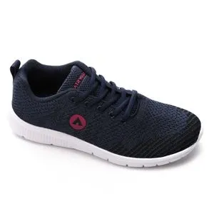 Air Walk Textile Lace Up Sneakers - Navy Blue