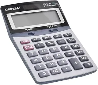 Catiga CD-2492 High Quality Electronic Calculator Two Power And 12 Digits With Plastic Keys For Office And School - Multi Colour