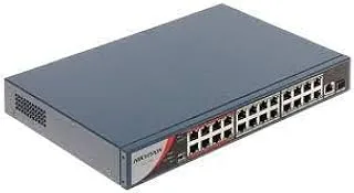 HIKVISION 24 Port Fast Ethernet Unmanaged POE Switch DS-3E0326P-E/M Compaitablw with JK Vision BNC