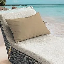 Home N Decor COR 2301 (4) Waterproof Outdoor Rectangle Throw Billow Cushion, 70 cm Length x 50 cm Width x 8 cm Height, Beige