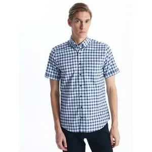 LC Waikiki Regular Fit Short Sleeve Plaid Men's Shirt