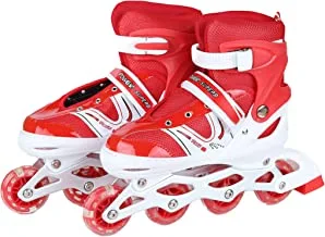 Skating shoes double calf single row size red - 35 - 38 eu