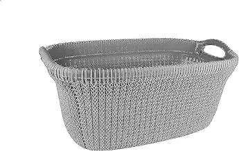 El helal & el negma turt oval laundry basket - grey