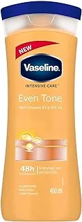 Vaseline intensive care healthy even tone body lotion with vitamin b3 and spf 10 - 400 ml