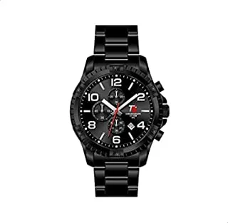 T5 H3394G-C Round Stainless Steel Analog Watch for Men - Black