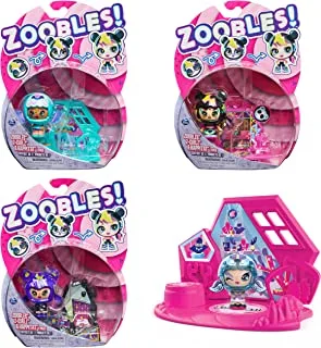 Zoobles, z-girlz transforming collectible figure and happitat accessory, kids toys for girls aged 5 and above (can not choose the character)