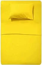 Fitted bed sheet set 2 PCS,120 * 200 cm (Shiny yellow)