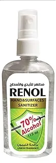 Renol alcohol sanitizer for hands and surfaces with lemon fragrance - 115 ml