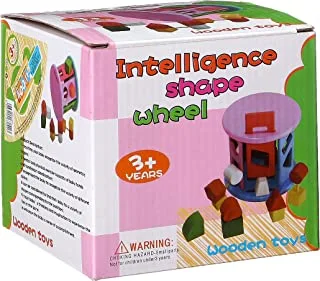 Intelligence Wooden Shapes Wheel For Unisex - Multi Color