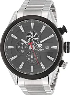 T5 H3627G-B Round Stainless Steel Analog Watch for Men - Silver