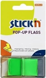 HOPAX-Stick'n 26011 Sticky Note 45X25 mm - Neon Lime, 50 Sheets