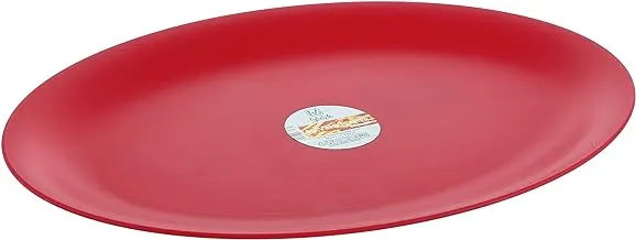 M-Design Lifestyle Plastic Oval Serving Platter, 36 cm - Pink