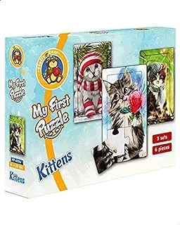 Fluffy Bear Kittens Shaped Puzzle - 3 in 1