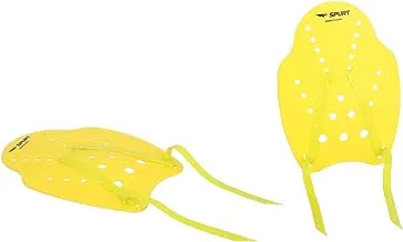 SPURT Medium Adjustable Hand Paddles for Swimming Yellow