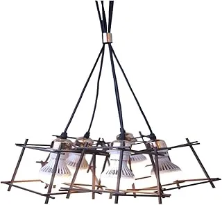 Al-ameer pendant lamp 5 metal heads brown