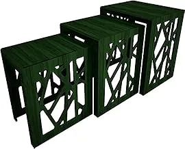 Momentum wood table set, 3 pieces - green