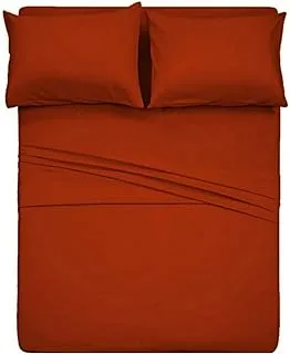 Snooze Fitted bed sheet set 3 PCS,180 * 200 cm (plain Brick)