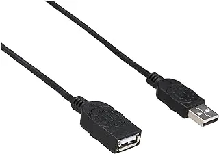 كابل تمديد USB عالي السرعة 393850 A ذكر / أنثى من مانهاتن - طوله 3 متر (10 قدم) - أسود