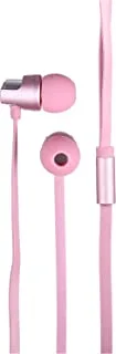 Celebrat D8 wired Earphone Stereo Ergonomic Design With Earphone plug Comfortable And High Quality For Mobile Phone 3.5mm - Pink