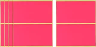 Rectangle Stickers, 6 Sheets, 118x67 mm - Fuchsia