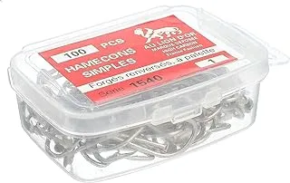 Au Lion D'Or Fishing Hook Box 1540 Size 1 Silver Set of 100