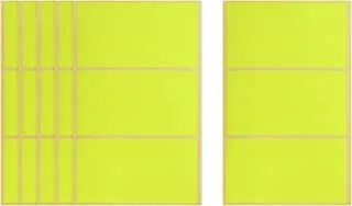 Rectangle stickers, 6 sheets, 100x53 mm - lime