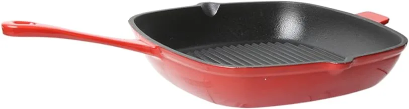 Berghoff - 29cmx29cm cast iron grill pan red