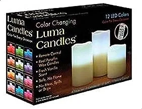 Luma 12 color changing candles real wax flameless with remote control timer