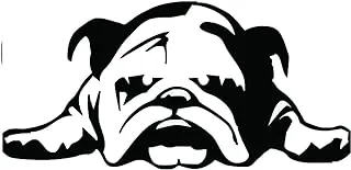 Solo e133 pug dog printed car sticker, 15 x 15 cm - black and white