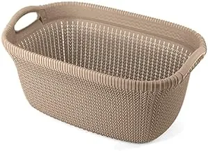 El helal & el negma turt oval laundry basket - beige