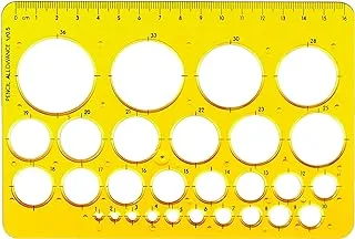 Circles stencil ruler k103 - clear