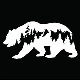 Solo E456 Bear Car Sticker, 15 x 15 cm - Black and White