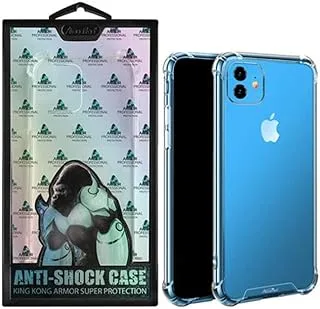 جراب خلفي من Defender لهاتف iphone 11 مضاد للانفجار King Kong Armor Super Protection Gel Case ، شفاف شفاف