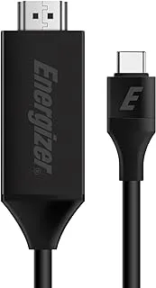 Energizer C112HKBK HDMI to USB-C Cable, 2 Meters - Black and Silver