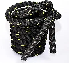 Generic Workout Battle Rope - Black and yellow -38mm*12m