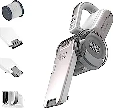 Black+Decker Cordless Dustbuster Pivot Handheld Vacuum Cleaner, 18 V 1.5 Ah Li-Ion Battery, Flexi Hose & Crevice Nozzle, 440 ml, 27.5 Aw Suction Power, Rose Gold - Pv1820Lrgp-GB, 2 Years Warranty