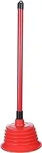 LIaO Basin Plunger with Metal Handle - Red and Black