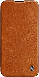 Nillkin mixed qin leather case for iphone 13 pro - brown