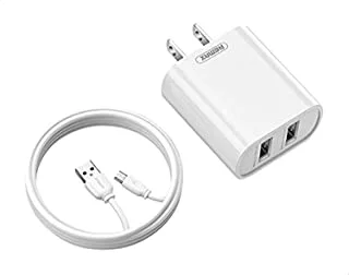 Remax RP-U35 Dual USB Wall Charger With Two Ports It Was Provides Fast Charging And Battery Protection Practical For Cellular Phones - White