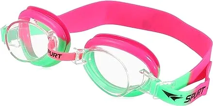 SPURT Swimming Goggles with Transparent Lenses 1122AF Pink and Green