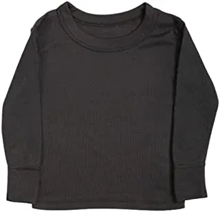 Elsayaad El Sayaad Kids Thermal Long Sleeves Undershirt 5619 Round T-Shirt, Color Black, Size 8 Years