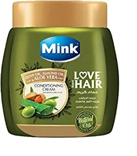 Mink Love Your Hair Conditioning Cream with Olive Oil, Almond Oil and Aloe Vera - 800 ml